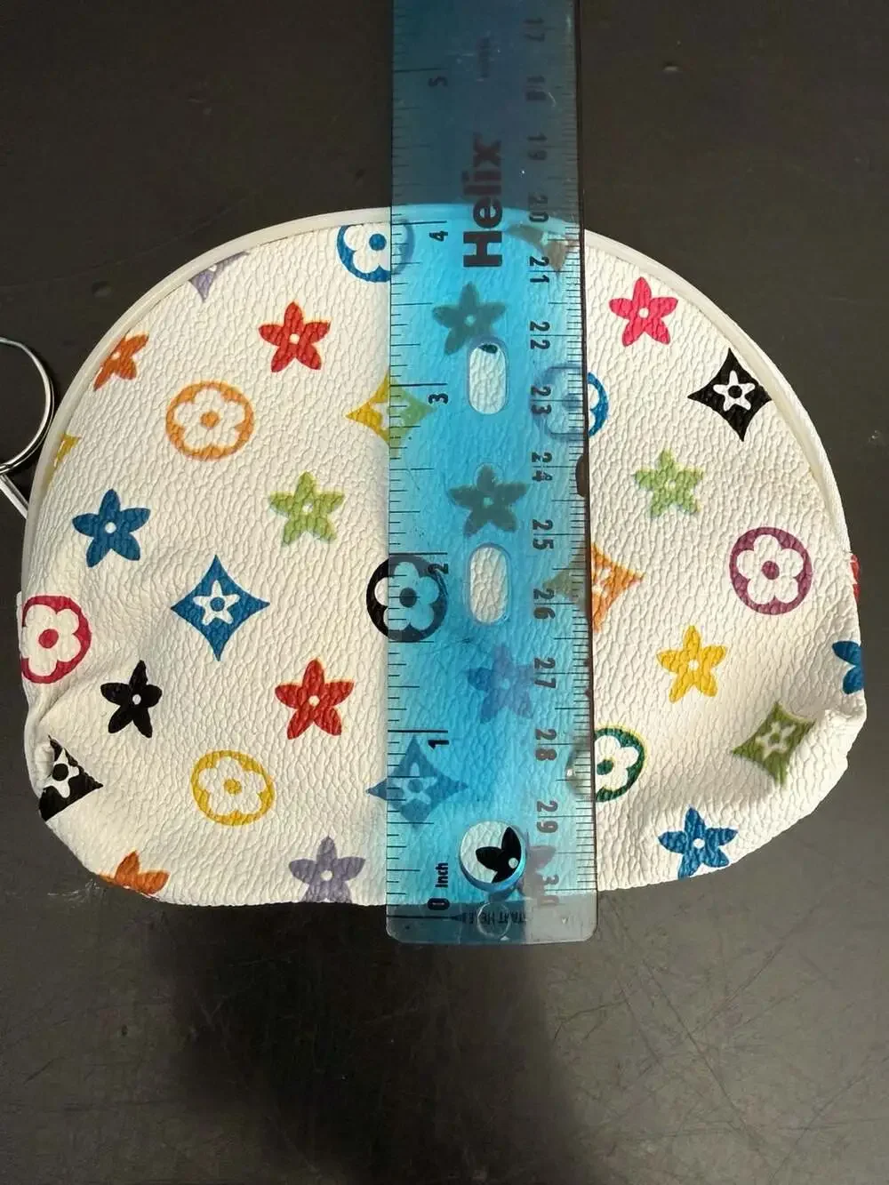 Multicolor Star and Monogram Pattern Coin Purse Pouch